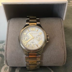 Michael Kors Silver and Gold Watch